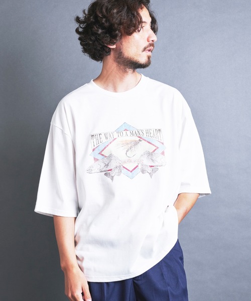 COMMON WARE(コモンウェアー)の「COMMONWARE:"TROUT"PRINT TEE S/S(Tシャツ/カットソー・メンズ・ホワイト/グリーン/アッシュグレー・M/XL/L)」の22枚目の写真
