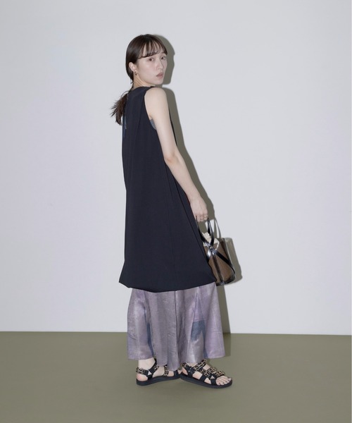 Eimee Law(エイミーロウ)の「水彩ptスリットレイヤードワンピース(ワンピース・レディース・ブラック/グレー/チャコールグレー・FREE)」の22枚目の写真