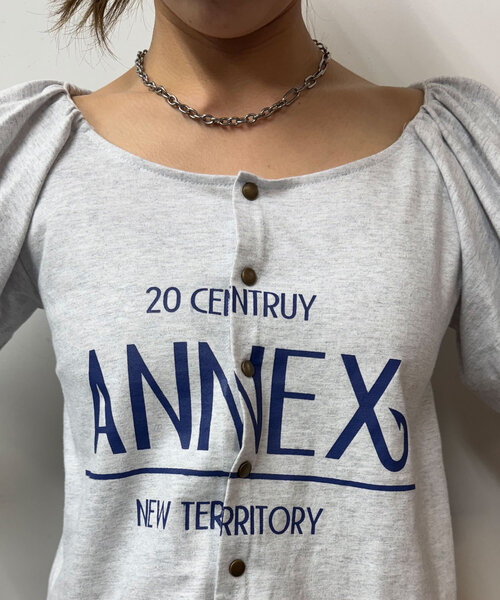CIAOPANIC（チャオパニック）の「バルーンスリーブTシャツカーデ（Tシャツ/カットソー・レディース・ライトグレー/グリーン/ピンク/チャコールグレー・ONE SIZE）」の15枚目の写真