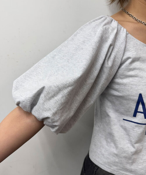 CIAOPANIC（チャオパニック）の「バルーンスリーブTシャツカーデ（Tシャツ/カットソー・レディース・ライトグレー/グリーン/ピンク/チャコールグレー・ONE SIZE）」の16枚目の写真