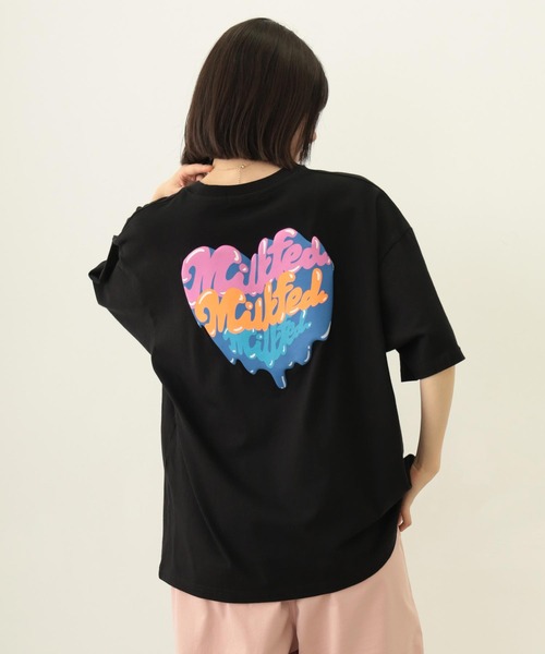 MILKFED.(ミルクフェド)の「MELTY PLUMP HEART S/S TEE(Tシャツ/カットソー・レディース・ブラック/ライトピンク/ホワイト・M/L)」の12枚目の写真