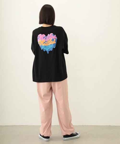 MILKFED.(ミルクフェド)の「MELTY PLUMP HEART S/S TEE(Tシャツ/カットソー・レディース・ブラック/ライトピンク/ホワイト・M/L)」の18枚目の写真