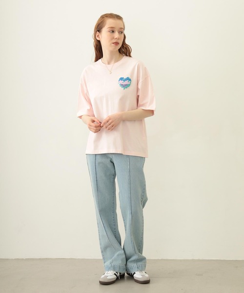 MILKFED.(ミルクフェド)の「MELTY PLUMP HEART S/S TEE(Tシャツ/カットソー・レディース・ブラック/ライトピンク/ホワイト・M/L)」の22枚目の写真
