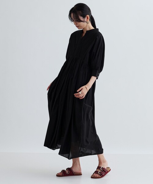 GALLEST（ギャレスト）の「ピンタックコットンワンピース（ワンピース・レディース・ブラック/オレンジ・38）」の9枚目の写真