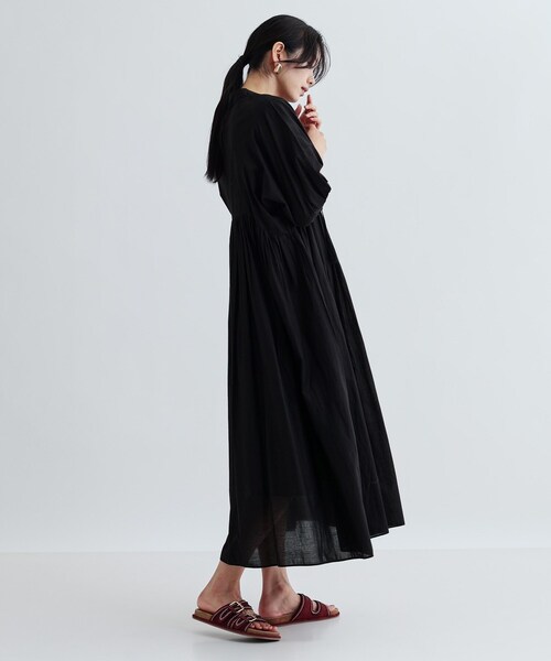 GALLEST（ギャレスト）の「ピンタックコットンワンピース（ワンピース・レディース・ブラック/オレンジ・38）」の10枚目の写真