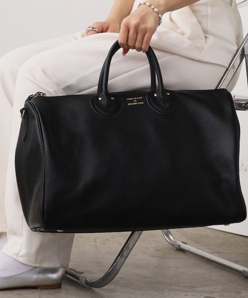 YOUNG & OLSEN/ヤングアンドオルセン EMBOSSED LEATHER D BOSTON M