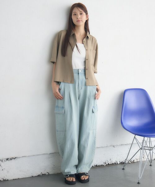 RETRO GIRL（レトロガール）の「カーゴポケデニムPT（デニムパンツ・レディース・ブルー系その他/ダークブルー/ブラック系その他/ブルー系その他5・FREE）」の13枚目の写真