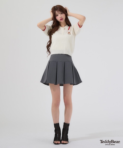 Ambre Neige(アンブルネージュ)の「bi-color polo knit / 配色ポロニット(ニット/セーター・レディース・ライトグリーン/オフホワイト/ピンク・FREE)」の17枚目の写真