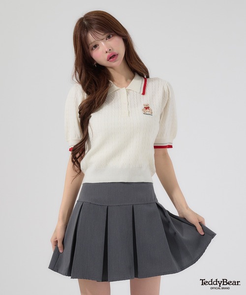 Ambre Neige(アンブルネージュ)の「bi-color polo knit / 配色ポロニット(ニット/セーター・レディース・ライトグリーン/オフホワイト/ピンク・FREE)」の16枚目の写真