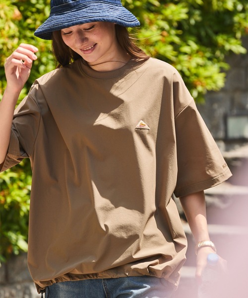 【セットアップ可】KELTY/ケルティ別注ワンポイントロゴ4WAYストレッチドローコードビッグシルエット半袖Tシャツ/UVカット