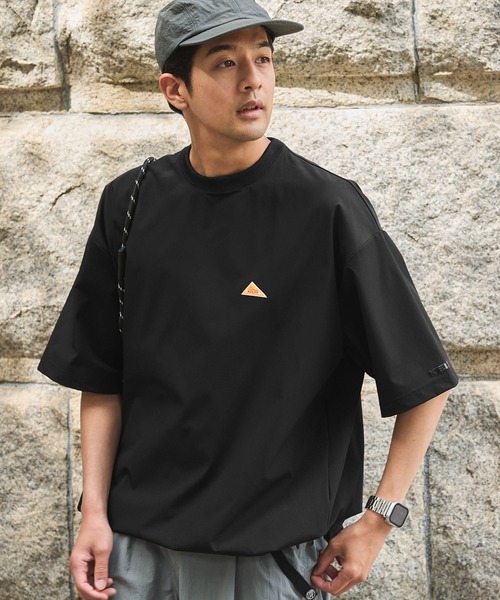 【セットアップ可】KELTY/ケルティ別注ワンポイントロゴ4WAYストレッチドローコードビッグシルエット半袖Tシャツ/UVカット