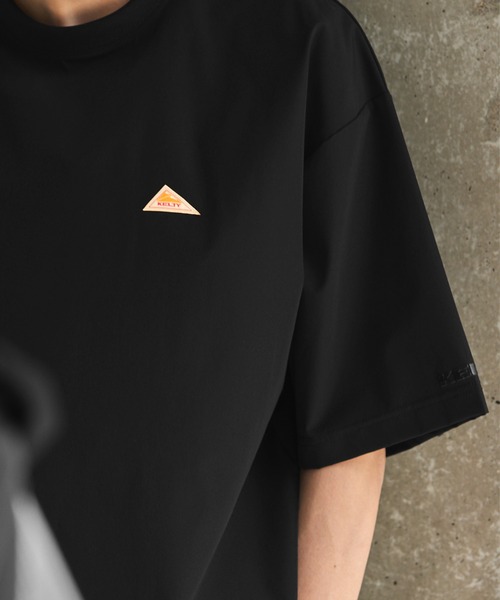 【セットアップ可】KELTY/ケルティ別注ワンポイントロゴ4WAYストレッチドローコードビッグシルエット半袖Tシャツ/UVカット