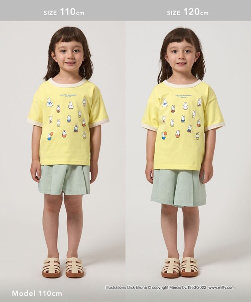 Miffy( ミッフィー)の「【別注】<miffy>プリント Tシャツ / キッズ 100cm-130cm(Tシャツ/カットソー・キッズ・クリーム/ダークグレー/オフホワイト・120cm/110cm/100cm/130cm)」の9枚目の写真