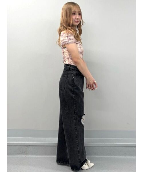 CALNAMUR(カルナムール)の「ハードダメージ2WAYデニムパンツ(デニムパンツ・レディース・ブラック/ライトブルー・SMALL/MEDIUM)」の15枚目の写真