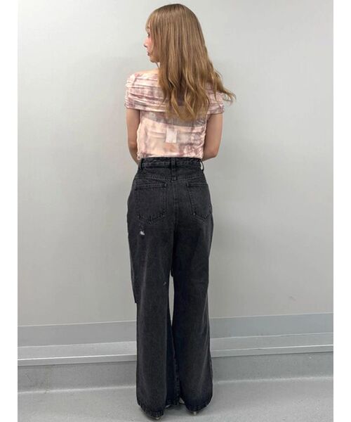 CALNAMUR(カルナムール)の「ハードダメージ2WAYデニムパンツ(デニムパンツ・レディース・ブラック/ライトブルー・SMALL/MEDIUM)」の16枚目の写真