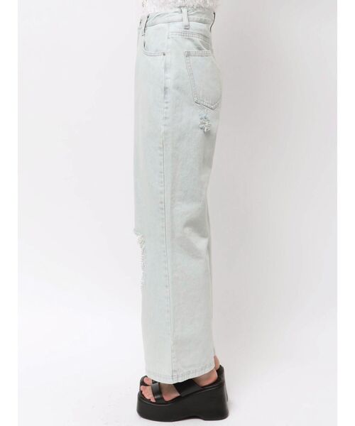 CALNAMUR(カルナムール)の「ハードダメージ2WAYデニムパンツ(デニムパンツ・レディース・ブラック/ライトブルー・SMALL/MEDIUM)」の18枚目の写真