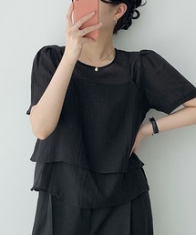 ワッシャーブラウス&ビスチェ 2点セット
