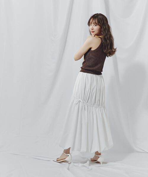 NATURAL BEAUTY BASIC(ナチュラルビューティーベーシック)の「◇【THINK BEAUTY】【麻亜里さんコラボ】タフタギャザーバルーンスカート(スカート・レディース・ベージュ/ブラック/オフホワイト・SMALL/MEDIUM/P/S)」の13枚目の写真