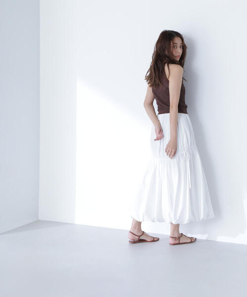 NATURAL BEAUTY BASIC(ナチュラルビューティーベーシック)の「◇【THINK BEAUTY】【麻亜里さんコラボ】タフタギャザーバルーンスカート(スカート・レディース・ベージュ/ブラック/オフホワイト・SMALL/MEDIUM/P/S)」の19枚目の写真