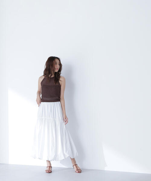 NATURAL BEAUTY BASIC(ナチュラルビューティーベーシック)の「◇【THINK BEAUTY】【麻亜里さんコラボ】タフタギャザーバルーンスカート(スカート・レディース・ベージュ/ブラック/オフホワイト・SMALL/MEDIUM/P/S)」の21枚目の写真