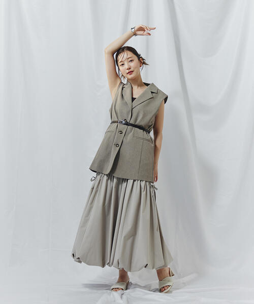 セール】◇【THINK BEAUTY】【麻亜里さんコラボ】タフタギャザー