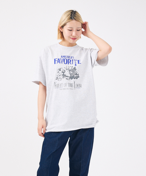 FRUIT OF THE LOOM(フルーツオブザルーム)の「【FRUIT OF THE LOOM/フルーツ オブ ザ ルーム】USAコットンPrint T-Shirt/両面プリントTシャツユニセックス【WEB限定】(Tシャツ/カットソー・メンズ・ホワイト系その他/グレー系その他2/ブラック系その他2/ホワイト系その他2/グレー系その他/ブラック系その他・XL/L/M)」の6枚目の写真
