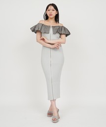 サマーツイードカットアウトキャミワンピース（ワンピース）｜ROYAL