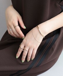 チェーン重ねバングル