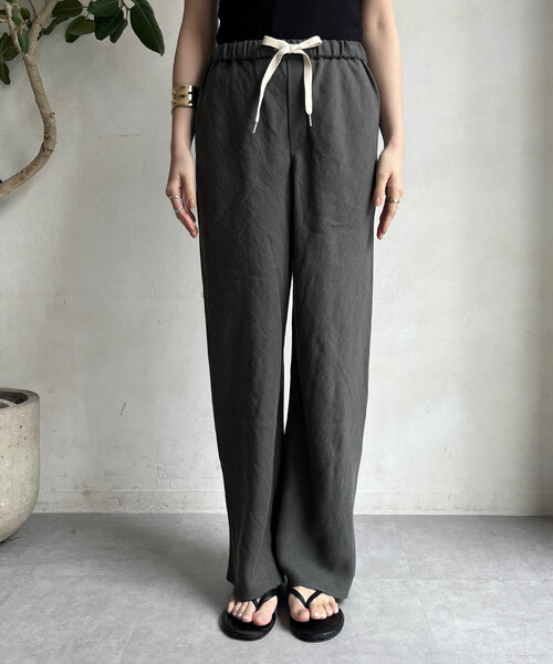 DouDou（ドゥドゥ）の「リネンバイヤスパンツ（その他パンツ・レディース・ブラック/グレー・36/38）」の21枚目の写真