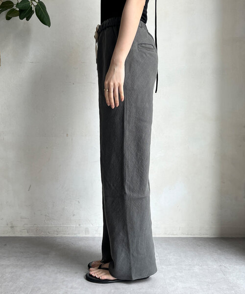 DouDou（ドゥドゥ）の「リネンバイヤスパンツ（その他パンツ・レディース・ブラック/グレー・36/38）」の22枚目の写真