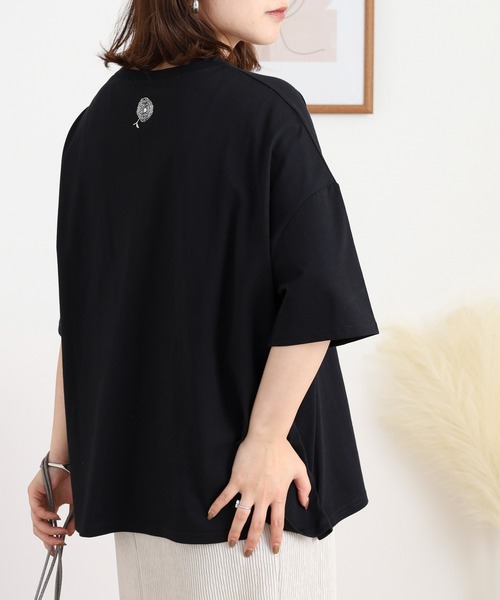 BARNDOOR(バーンドア)の「20天竺 ドルマン前刺繍半袖Tシャツ(Tシャツ/カットソー・レディース・ブラック系1/ブラック系2/ホワイト系1/ホワイト系2・FREE)」の20枚目の写真