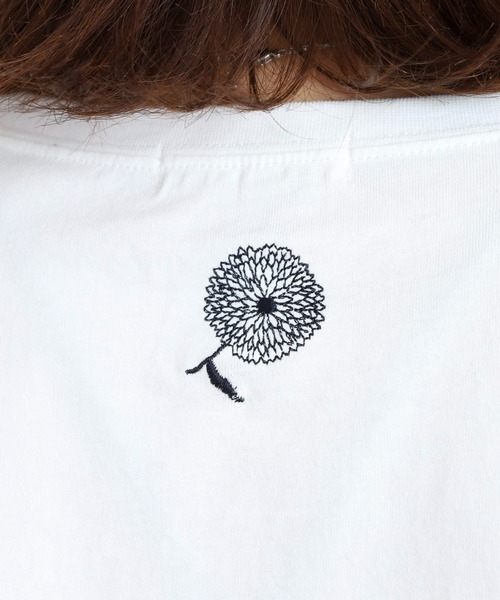 BARNDOOR(バーンドア)の「20天竺 ドルマン前刺繍半袖Tシャツ(Tシャツ/カットソー・レディース・ブラック系1/ブラック系2/ホワイト系1/ホワイト系2・FREE)」の12枚目の写真