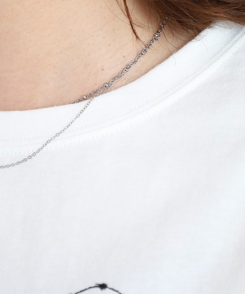 BARNDOOR(バーンドア)の「20天竺 ドルマン前刺繍半袖Tシャツ(Tシャツ/カットソー・レディース・ブラック系1/ブラック系2/ホワイト系1/ホワイト系2・FREE)」の8枚目の写真