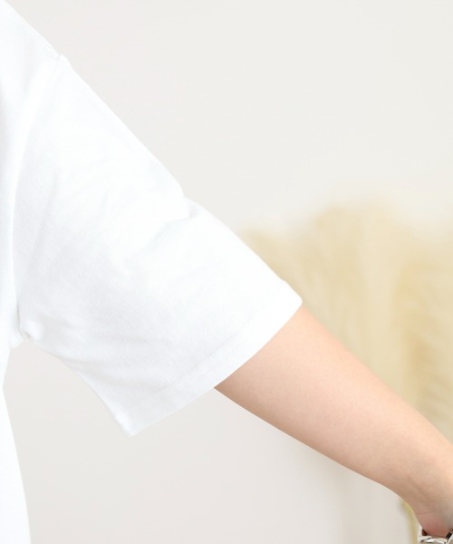 BARNDOOR(バーンドア)の「20天竺 ドルマン前刺繍半袖Tシャツ(Tシャツ/カットソー・レディース・ブラック系1/ブラック系2/ホワイト系1/ホワイト系2・FREE)」の11枚目の写真