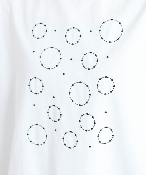 BARNDOOR(バーンドア)の「20天竺 ドルマン前刺繍半袖Tシャツ(Tシャツ/カットソー・レディース・ブラック系1/ブラック系2/ホワイト系1/ホワイト系2・FREE)」の9枚目の写真