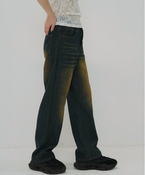 セール】【zozo限定】Aライン ストレートジーンズ メ ワイド