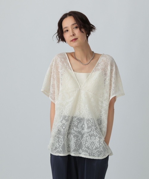 LEPSIM(レプシィム)の「2WAYレースブラウス 570820(シャツ/ブラウス・レディース・ベージュ系その他/ブラック/アイボリー・FREE)」の13枚目の写真