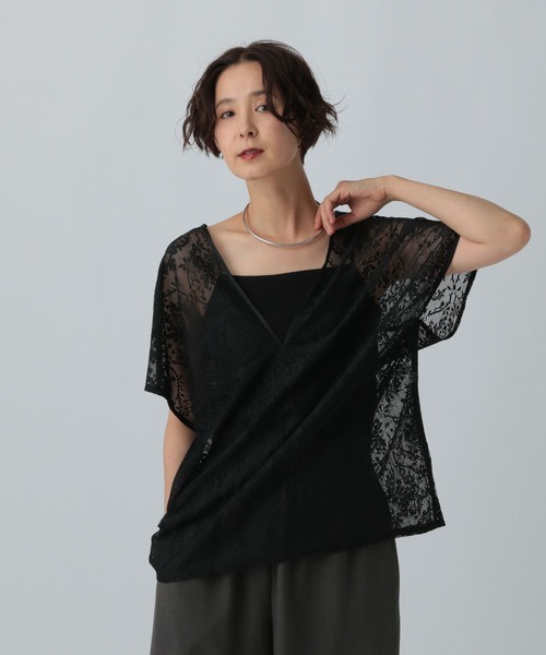 LEPSIM(レプシィム)の「2WAYレースブラウス 570820(シャツ/ブラウス・レディース・ベージュ系その他/ブラック/アイボリー・FREE)」の21枚目の写真