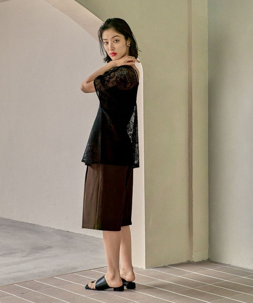 LEPSIM(レプシィム)の「2WAYレースブラウス 570820(シャツ/ブラウス・レディース・ベージュ系その他/ブラック/アイボリー・FREE)」の15枚目の写真