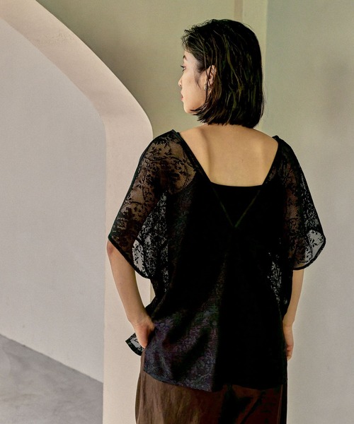 LEPSIM(レプシィム)の「2WAYレースブラウス 570820(シャツ/ブラウス・レディース・ベージュ系その他/ブラック/アイボリー・FREE)」の20枚目の写真