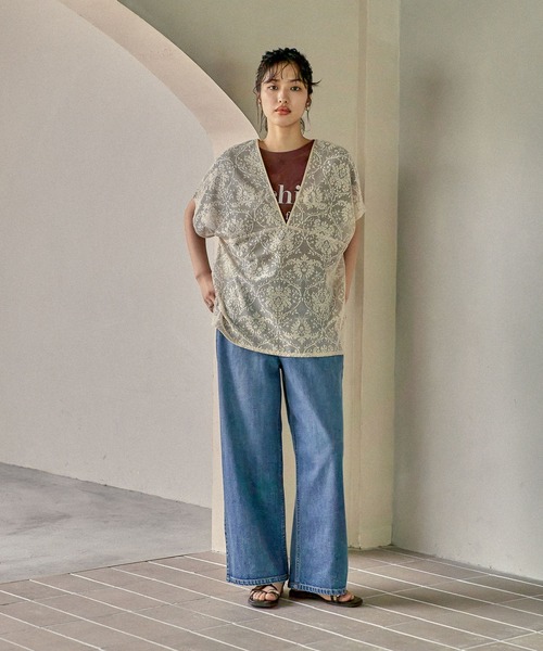 LEPSIM(レプシィム)の「2WAYレースブラウス 570820(シャツ/ブラウス・レディース・ベージュ系その他/ブラック/アイボリー・FREE)」の22枚目の写真