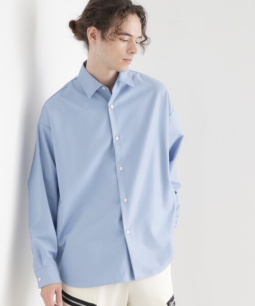 tk.TAKEO KIKUCHI（ティーケータケオキクチ）の「TR長袖シャツ（シャツ/ブラウス・メンズ・ブラック/サックスブルー/ホワイト・01/02/03）」の3枚目の写真