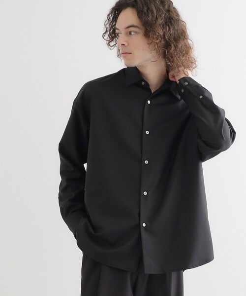 tk.TAKEO KIKUCHI（ティーケータケオキクチ）の「TR長袖シャツ（シャツ/ブラウス・メンズ・ブラック/サックスブルー/ホワイト・01/02/03）」の2枚目の写真