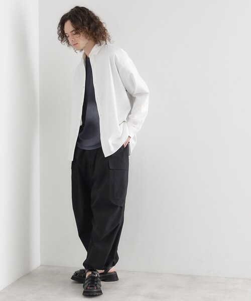 tk.TAKEO KIKUCHI（ティーケータケオキクチ）の「TR長袖シャツ（シャツ/ブラウス・メンズ・ブラック/サックスブルー/ホワイト・01/02/03）」の8枚目の写真