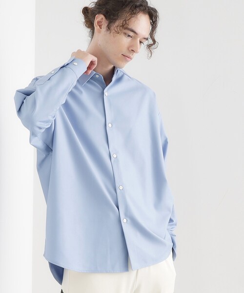 tk.TAKEO KIKUCHI（ティーケータケオキクチ）の「TR長袖シャツ（シャツ/ブラウス・メンズ・ブラック/サックスブルー/ホワイト・01/02/03）」の22枚目の写真