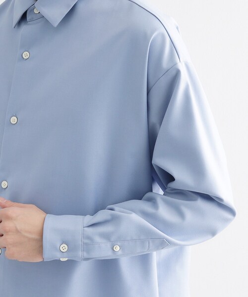 tk.TAKEO KIKUCHI（ティーケータケオキクチ）の「TR長袖シャツ（シャツ/ブラウス・メンズ・ブラック/サックスブルー/ホワイト・01/02/03）」の14枚目の写真