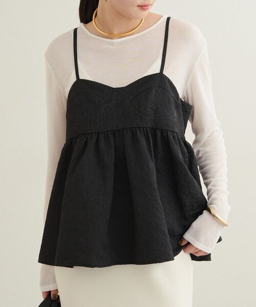 レオパードジャガードキャミビスチェ