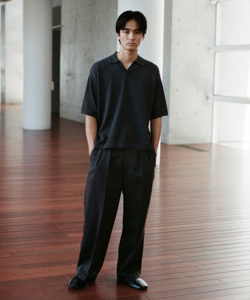 WYM LIDNM（ウィム バイ リドム）の「SEMI WIDE STRAIGHT WOOLY SLACKS（スラックス・メンズ・チャコール/グレー・S/M/L）」の5枚目の写真