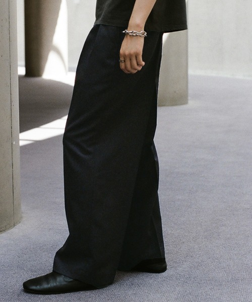 【限定品】 SEMI WIDE STRAIGHT WOOLY SLACKS（スラックス）｜WYM LIDNM パンツ