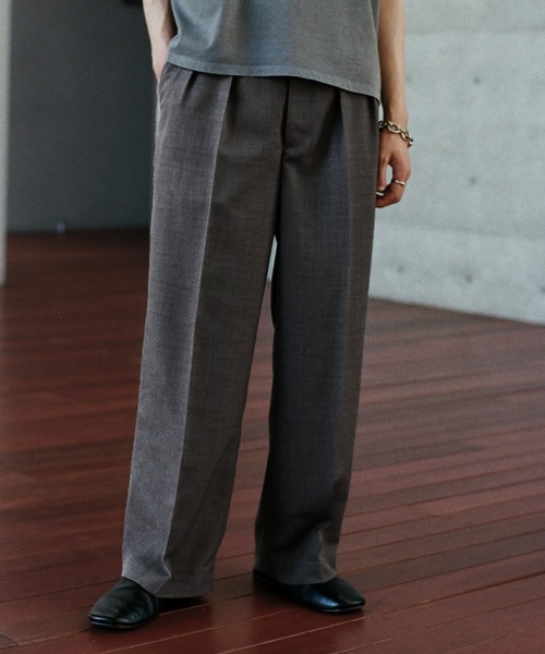 WYM LIDNM（ウィム バイ リドム）の「SEMI WIDE STRAIGHT WOOLY SLACKS（スラックス・メンズ・チャコール/グレー・S/M/L）」の13枚目の写真